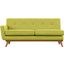 Engage Left-Arm Upholstered Fabric Loveseat In Wheat Grass