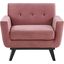 Engage Performance Velvet Arm Chair In Dusty Rose