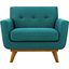 Engage Teal Upholstered Fabric Arm Chair