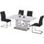 England Modern 5 Piece Solid Wood Dining Set In Black