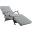 Envisage Light Gray Gray Chaise Outdoor Patio Wicker Rattan Lounge Chair