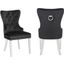 Erica 2 Piece Stainless Steel Legs Chair Finish With Velvet Fabric In Black