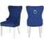 Erica Dining Chair Set of 2 With Stainless Steel Legs In Navy