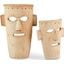 Etu Washed Mask Set of 2 In Natural and White