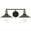 Etude 2 Light Brass And Black Wall Sconce
