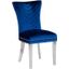 Eva Chair Set of 2 With Stainless Steel Legs In Blue
