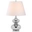 Eva Silver and Off-White 24 Inch Double Gourd Glass Lamp