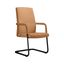 Evander Office Guest Chair In Acorn Brown Leather