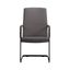 Evander Office Guest Chair In Grey Leather