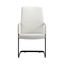 Evander Office Guest Chair In White Leather