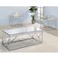 Evelyn Mirror And Shiny Chrome Occasional Table Set