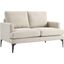 Evermore Upholstered Fabric Loveseat In Beige