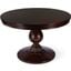 Evie 48 Inch Round Pedestal Dining Table In Dark Brown