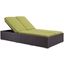 Evince Double Outdoor Patio Chaise In Espresso Peridot