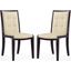 Executor Dining Chairs (Set of 2) in Cream and Walnut