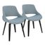Fabrico Chair Set of 2 In Black