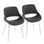 Fabrico Chair Set of 2 In Chrome