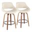 Fabrico Fixed Height Counter Stool Set of 2 In Cream
