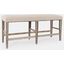 Fairview Mid-Century 52 Inch Backless Upholstered Counter Height Bench In Ash