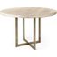 Faye Barely Gray Finished Wood Round Dining Table