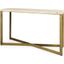 Faye Barely Gray Finished Wood With Gold Metal Base Console Table