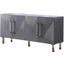 Fenella 65 Inch Modern Wood Sideboard With Gold Accent In Gray