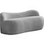 Flair Boucle Fabric Bench In Grey