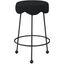 Fleur Fabric Counter Stool In Black