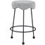 Fleur Fabric Counter Stool In Grey