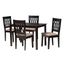 Florencia Wood 5 Piece Dining Set In Beige and Espresso Brown