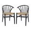 Flourish Spindle Wood Dining Side Chair Set of 2 EEI-4168-BLK