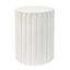 Fluted Column Side Table In White