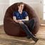 Foam Labs Joran 6 Foot Large Bean Bag Chair for Adults In Chocolate