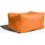 Foam Labs Lamont Outdoor Bean Bag Ottoman Bench In Premium Sunbrella In Tangerine