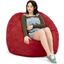 Foam Labs Sak 4 Foot Round Bean Bag With Removable Cover In Cinnabar