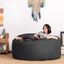 Foam Labs Sak 5 Foot Large Bean Bag With Removable Cover In Black