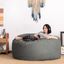 Foam Labs Sak 5 Foot Large Bean Bag With Removable Cover In Charcoal