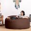 Foam Labs Sak 5 Foot Large Bean Bag With Removable Cover In Chocolate
