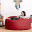 Foam Labs Sak 5 Foot Large Bean Bag With Removable Cover In Cinnabar