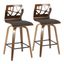 Folia Counter Stool Set of 2 In Charcoal