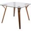 Folia Mid-Century Modern Dinette Table In Walnut And Glass
