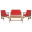 Fontana 4 Pc Outdoor Set in Red