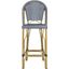 Ford Navy and White Indoor/Outdoor Stacking French Bistro Bar Stool