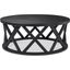 Forsey Black Solid Wood Round Coffee Table