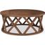 Forsey Medium Brown Round Solid Wood Coffee Table