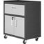 Fortress Textured Metal 31.5 Inch Garage Mobile Cabinet With 1 Full Extension Drawer And 2 Adjustable Shelves In Grey