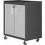 Fortress Textured Metal 31.5 Inch Garage Mobile Cabinet With 2 Adjustable Shelves In Grey