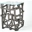 Fragments End Table In Blackened Iron