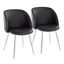 Fran Chair Set of 2 In Black and Chrome