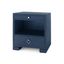 Frances 2-Drawer Side Table In Deep Navy